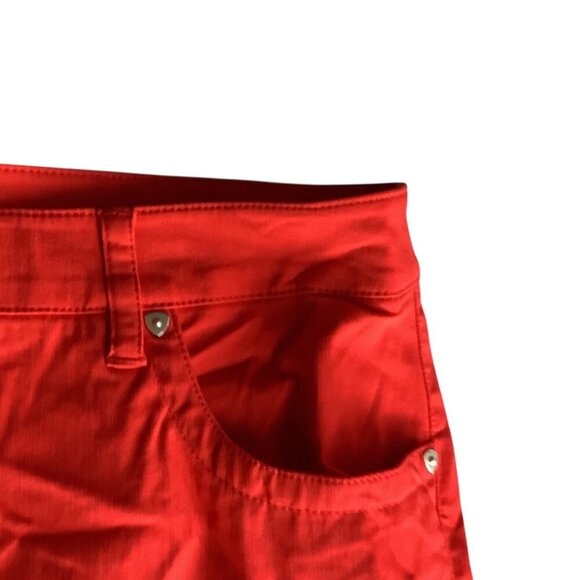 Zac & Rachel Womens Tapered Leg Ankle Pants Red 5 Pocket Design Plus Size 20W - Picture 15 of 16
